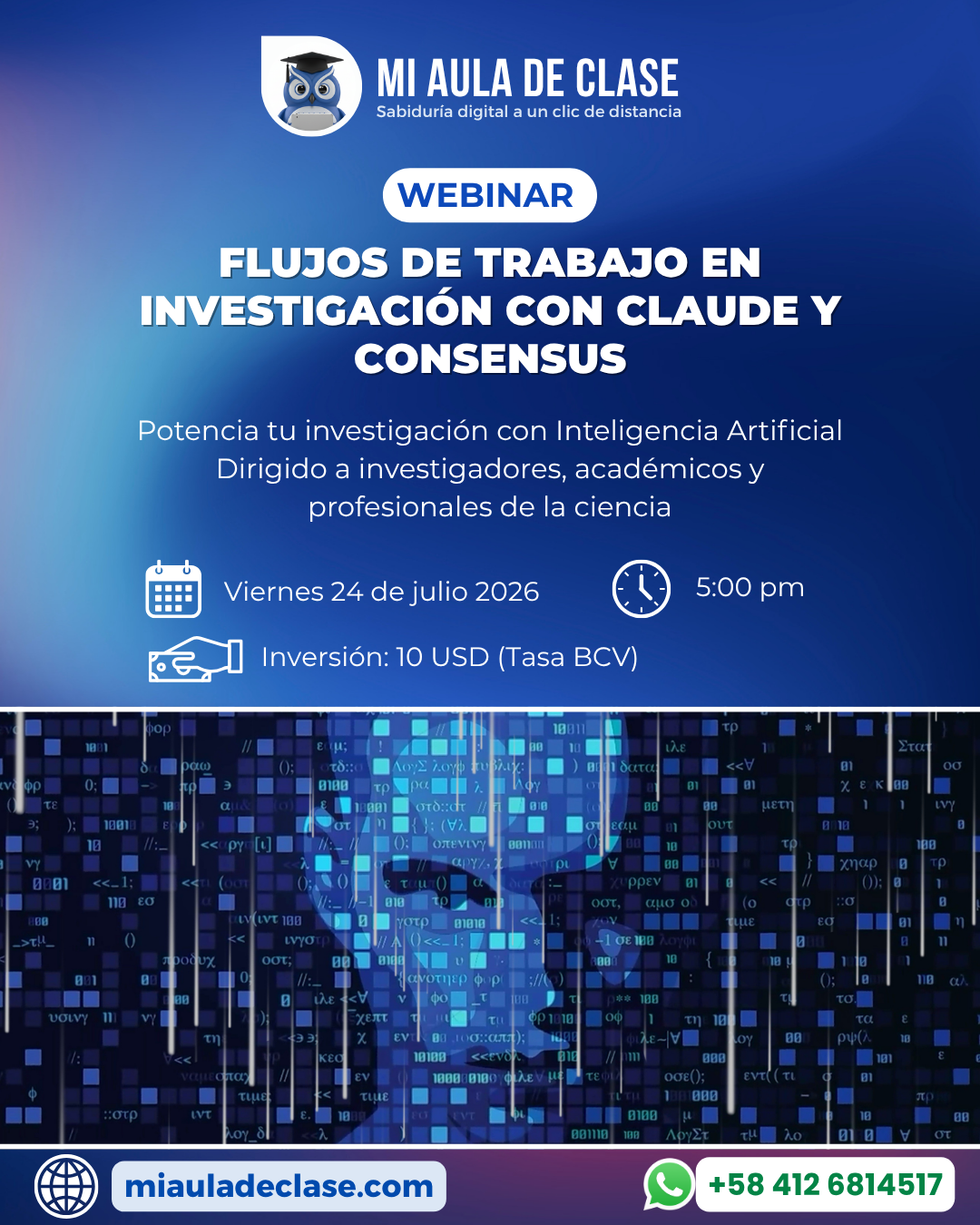 WEBINAR: Flujos de Trabajo en Investigación con Claude y Consensus
